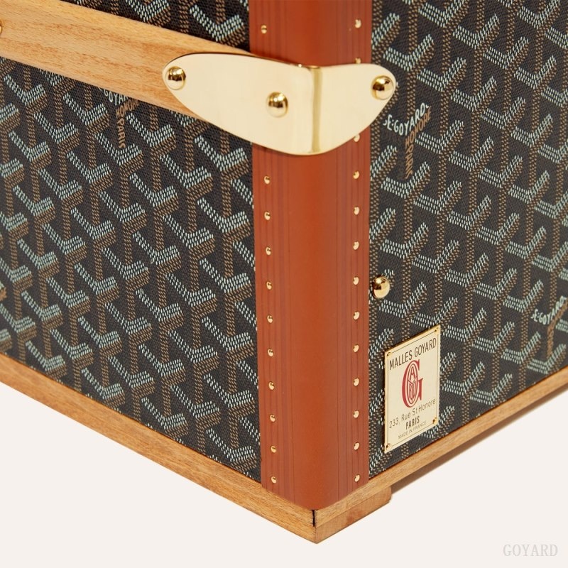 Goyard COURRIER TRUNK Black / Brown | IHHL8534