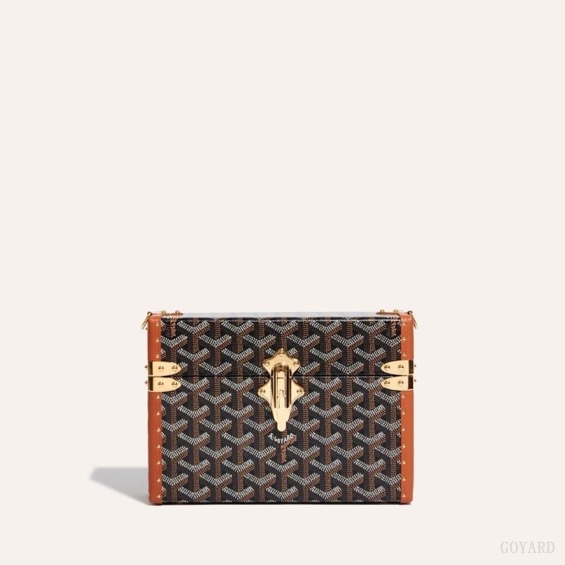 Goyard Cassette Trunk Bag Black / Brown | QQVY3804