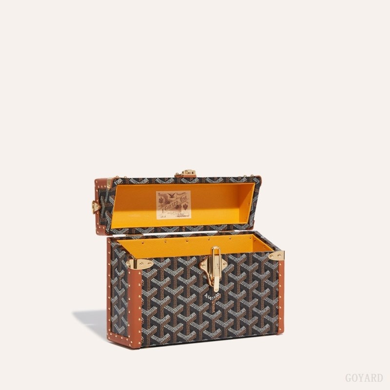 Goyard Cassette Trunk Bag Black / Brown | QQVY3804