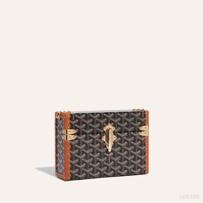 Goyard Cassette Trunk Bag Black / Brown | QQVY3804