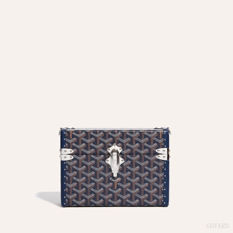 Goyard Cassette Trunk Bag Navy Blue | WZFR7191