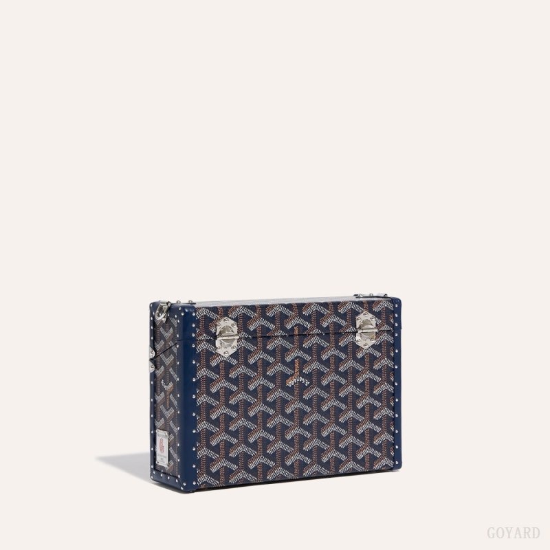 Goyard Cassette Trunk Bag Navy Blue | WZFR7191