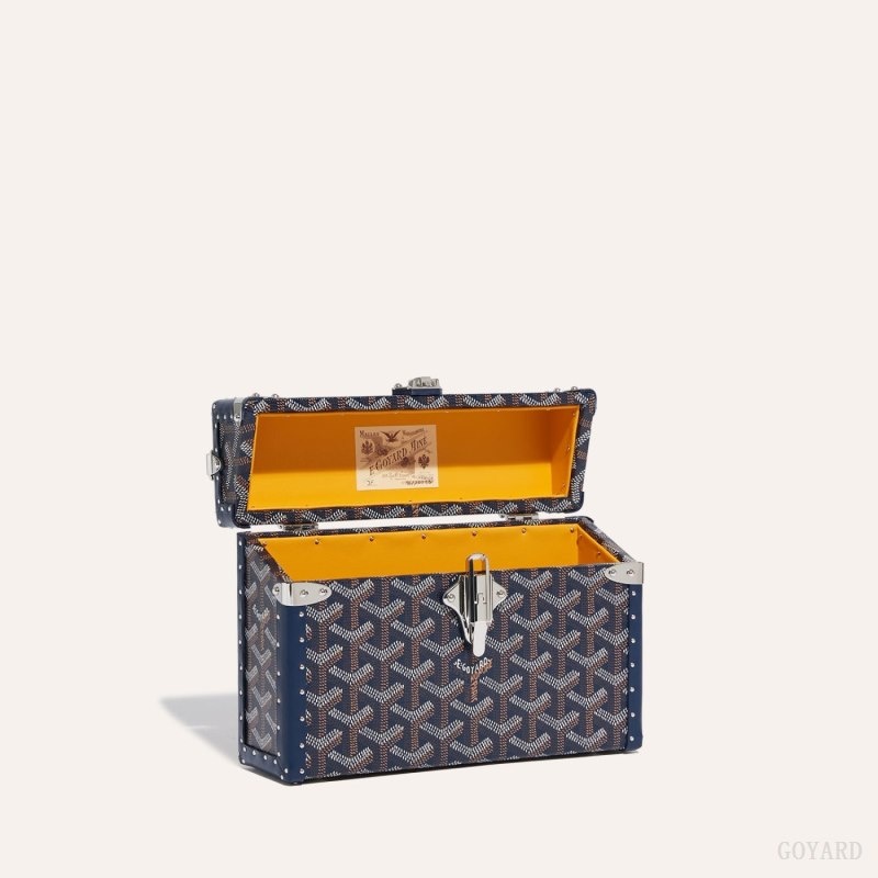 Goyard Cassette Trunk Bag Navy Blue | WZFR7191