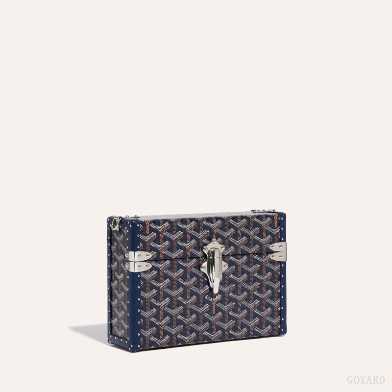 Goyard Cassette Trunk Bag Navy Blue | WZFR7191