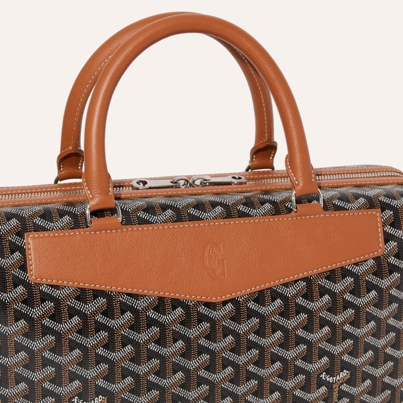 Goyard Cisalpin Document Case Black / Brown | FSEN6527