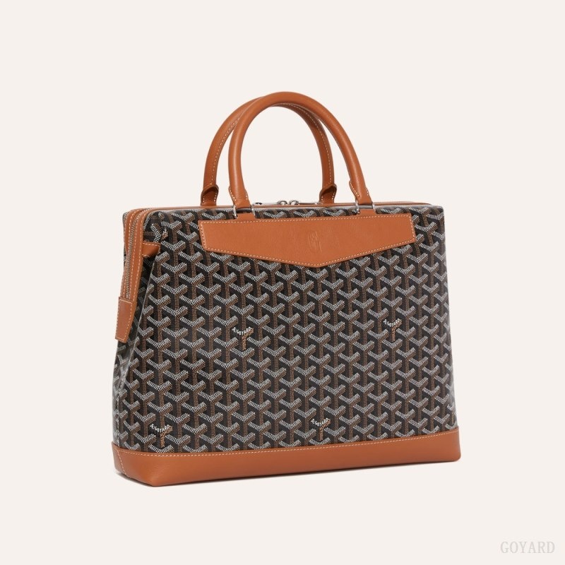 Goyard Cisalpin Document Case Black / Brown | FSEN6527