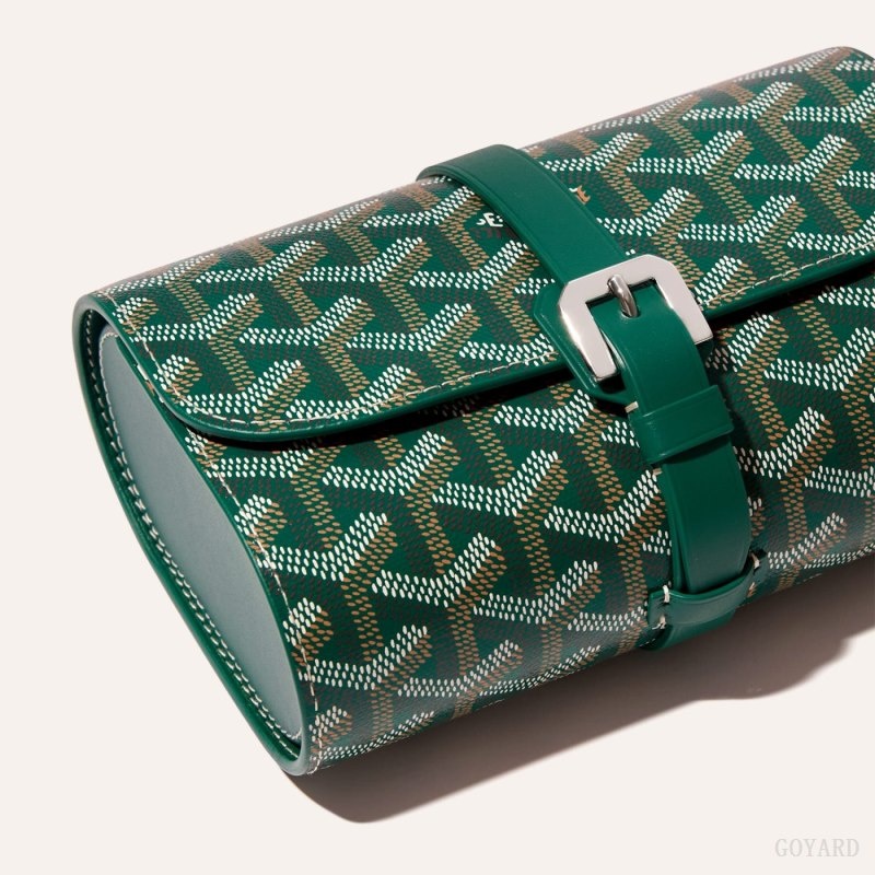 Goyard DOUBLE TRAVEL WATCH CASE Green | WMSN4703