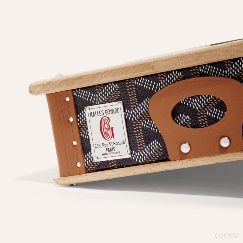 Goyard EDMOND DOUBLE BOWL Black / Brown | WMNC6748