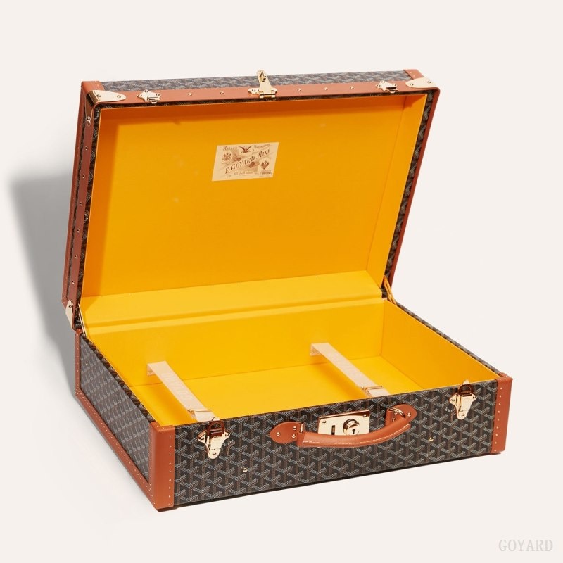 Goyard GRAND HÔTEL 55 CASE Black / Brown | LHEG8694