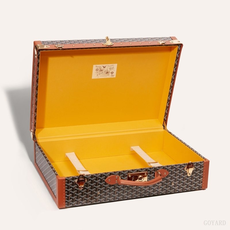 Goyard GRAND HÔTEL 60 CASE Black / Brown | VYXY4699