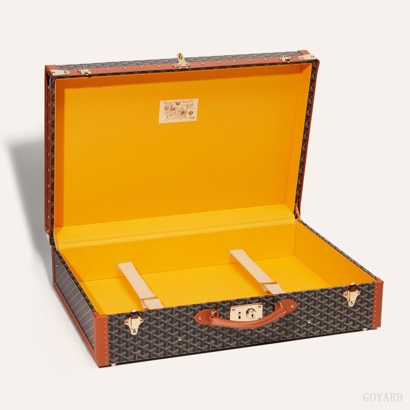 Goyard GRAND HÔTEL 70 CASE Black / Brown | RWKP9732