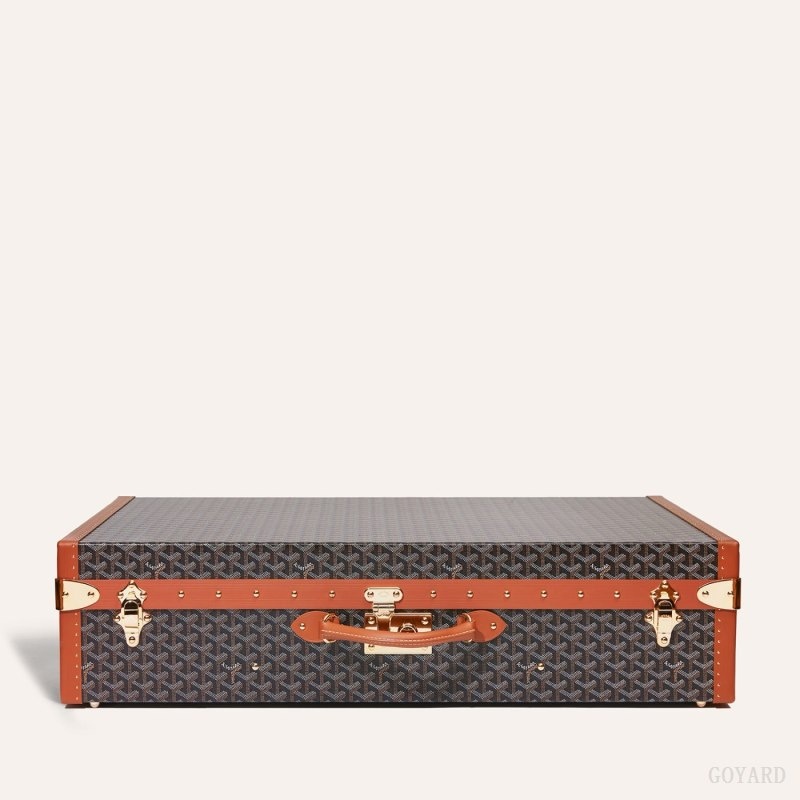 Goyard GRAND HÔTEL 80 CASE Black / Brown | QMIE2927