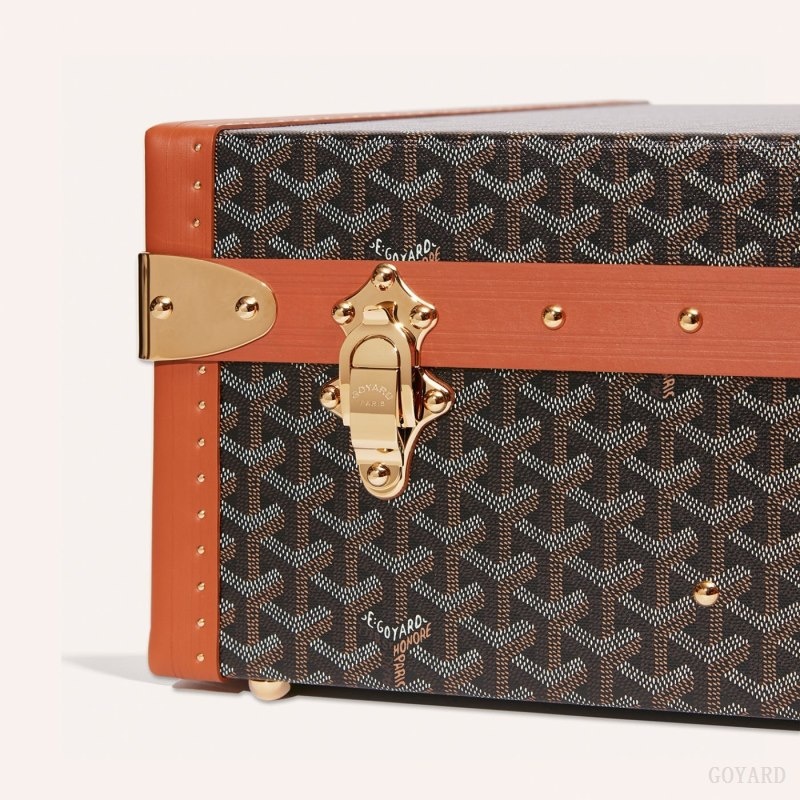 Goyard GRAND HÔTEL 80 CASE Black / Brown | QMIE2927