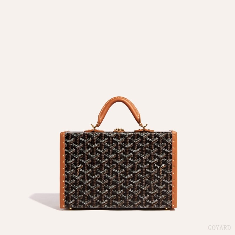 Goyard Grand Hôtel Trunk Bag Black / Brown | EKGY4812