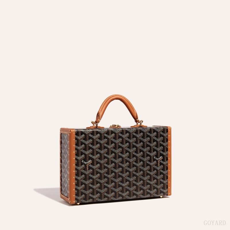 Goyard Grand Hôtel Trunk Bag Black / Brown | EKGY4812