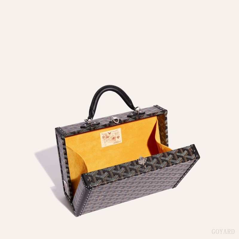 Goyard Grand Hôtel Trunk Bag Black | NJQB6259