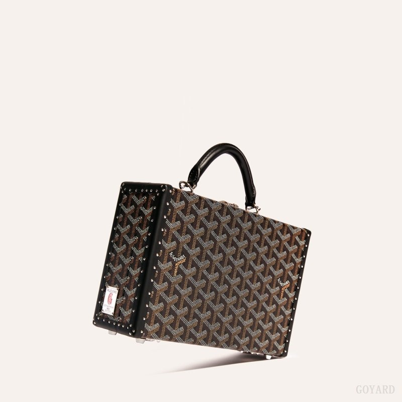 Goyard Grand Hôtel Trunk Bag Black | NJQB6259