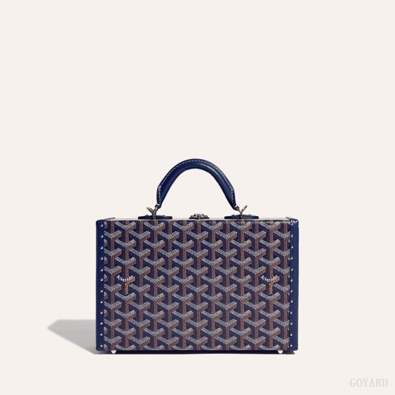 Goyard Grand Hôtel Trunk Bag Navy Blue | SKAY7657