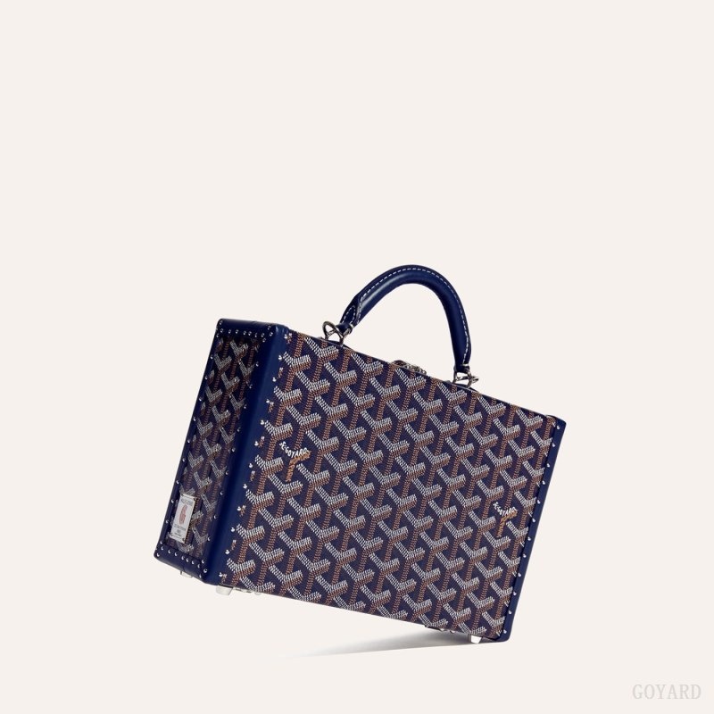 Goyard Grand Hôtel Trunk Bag Navy Blue | SKAY7657