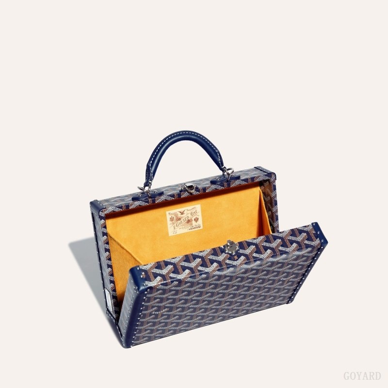 Goyard Grand Hôtel Trunk Bag Navy Blue | SKAY7657