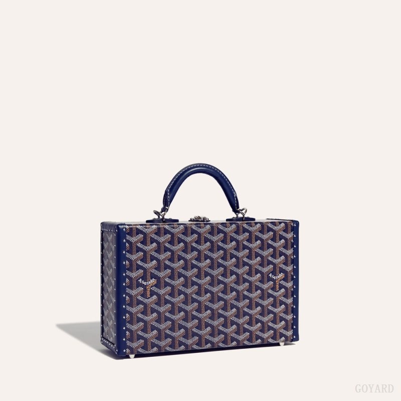 Goyard Grand Hôtel Trunk Bag Navy Blue | SKAY7657