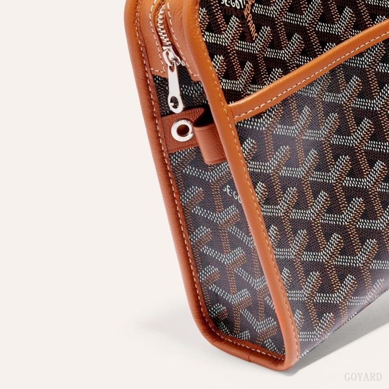 Goyard JOUVENCE MM TOILET BAG Black / Brown | PEZT0130