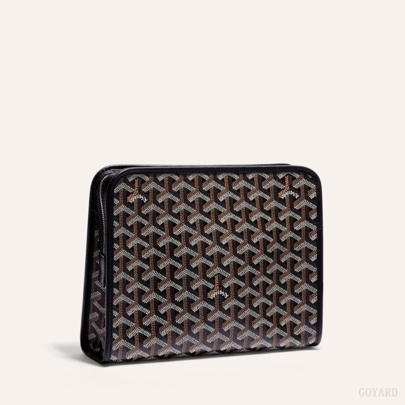 Goyard JOUVENCE MM TOILET BAG Black | QCRT9010