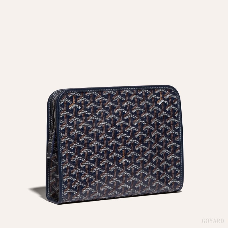 Goyard JOUVENCE MM TOILET BAG Navy Blue | XKIW8373