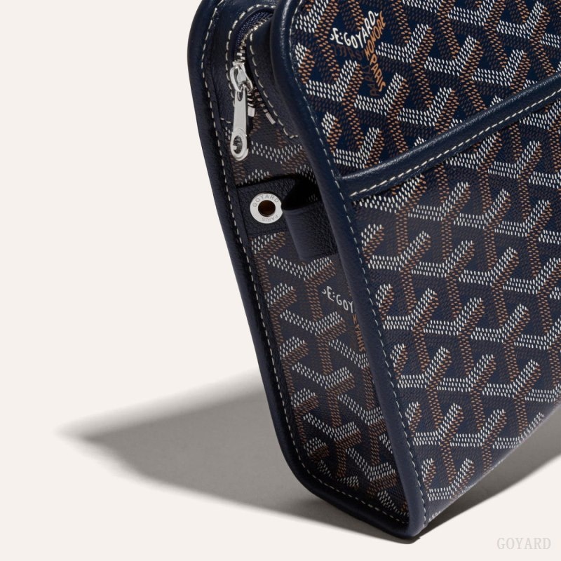 Goyard JOUVENCE MM TOILET BAG Navy Blue | XKIW8373