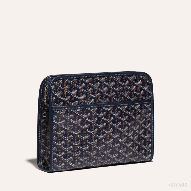 Goyard JOUVENCE MM TOILET BAG Navy Blue | XKIW8373