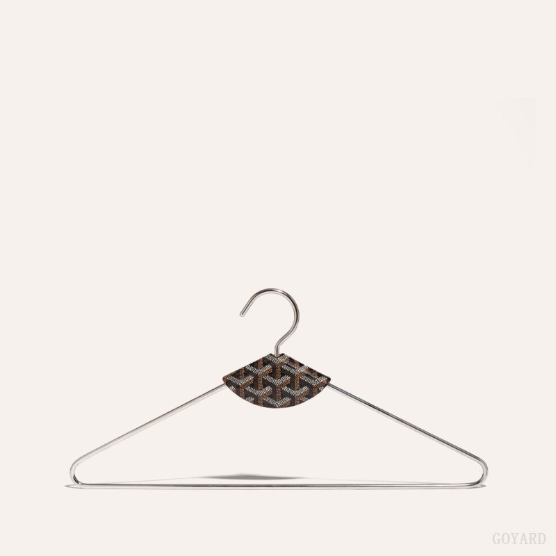 Goyard LIVRÉE PAIR OF HANGERS Black / Brown | ZNOG1700