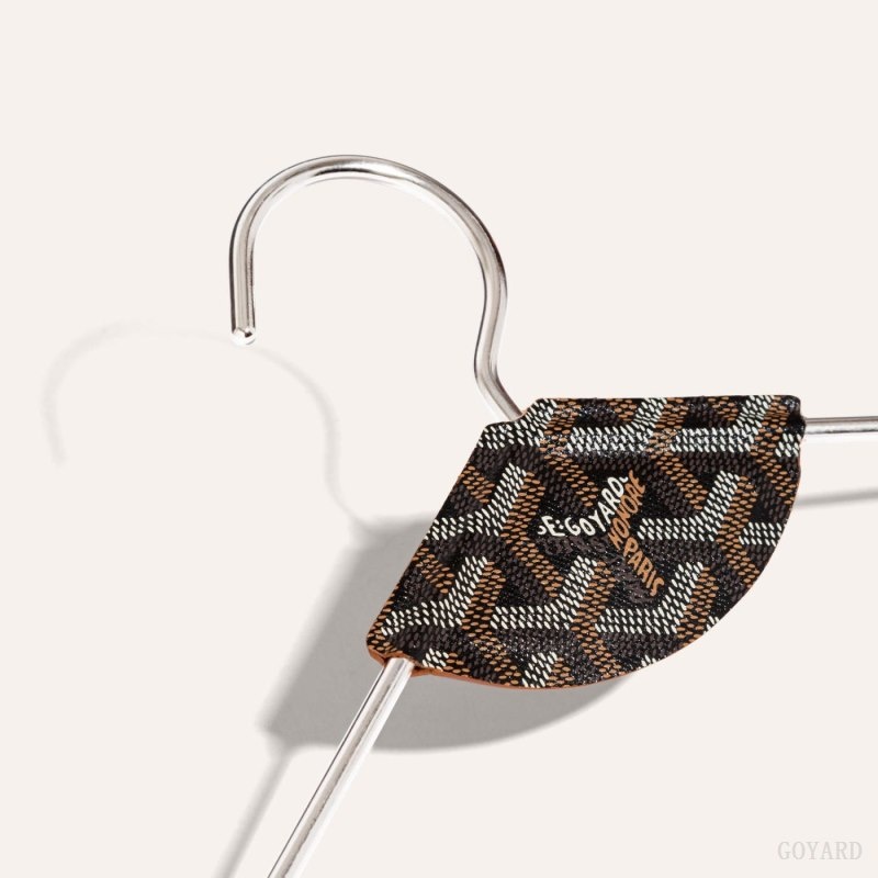 Goyard LIVRÉE PAIR OF HANGERS Black / Brown | ZNOG1700