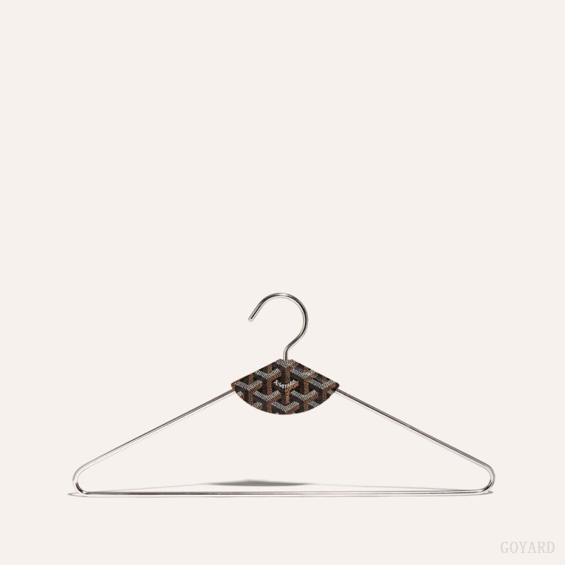 Goyard LIVRÉE PAIR OF HANGERS Black / Brown | ZNOG1700