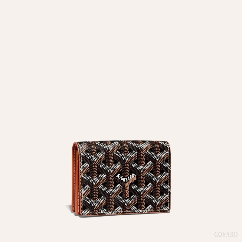 Goyard MALESHERBES CARD WALLET Black / Brown | LDMW6869