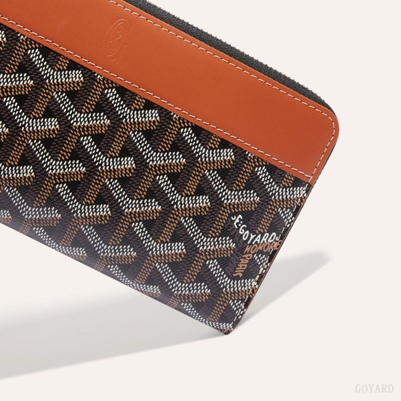 Goyard MATIGNON GM WALLET Black / Brown | SQNH7463