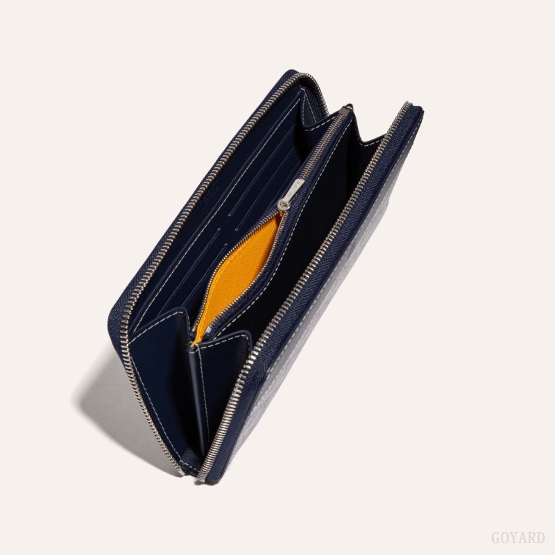 Goyard MATIGNON GM WALLET Navy Blue | UWWV2319