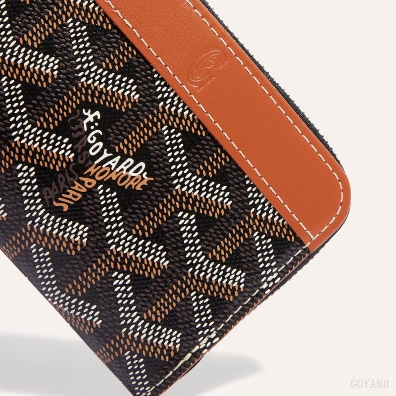 Goyard MATIGNON MINI WALLET Black / Brown | VSIW8408