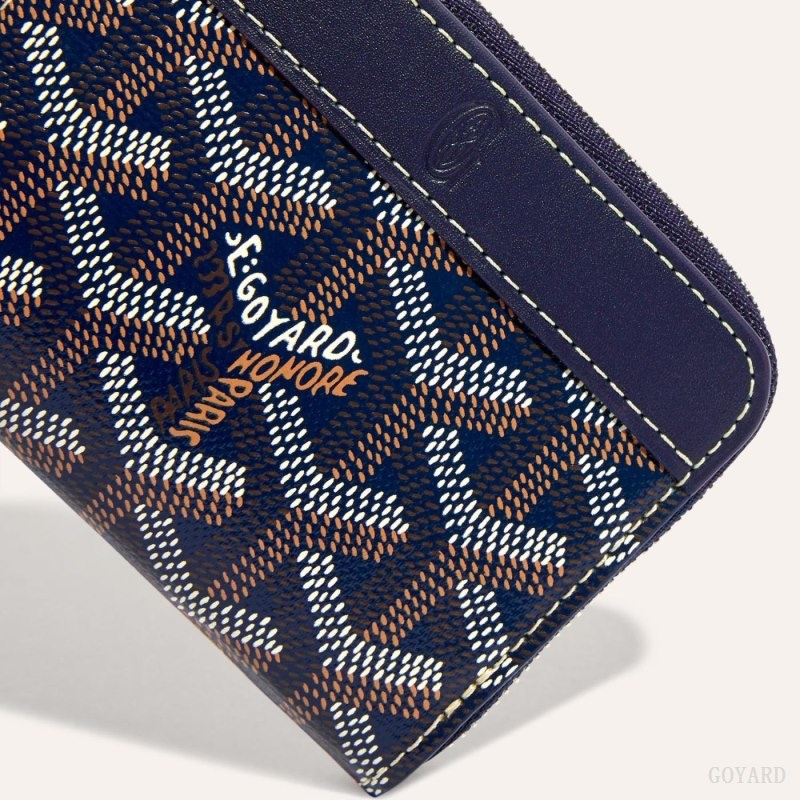 Goyard MATIGNON MINI WALLET Navy Blue | WFJU1087