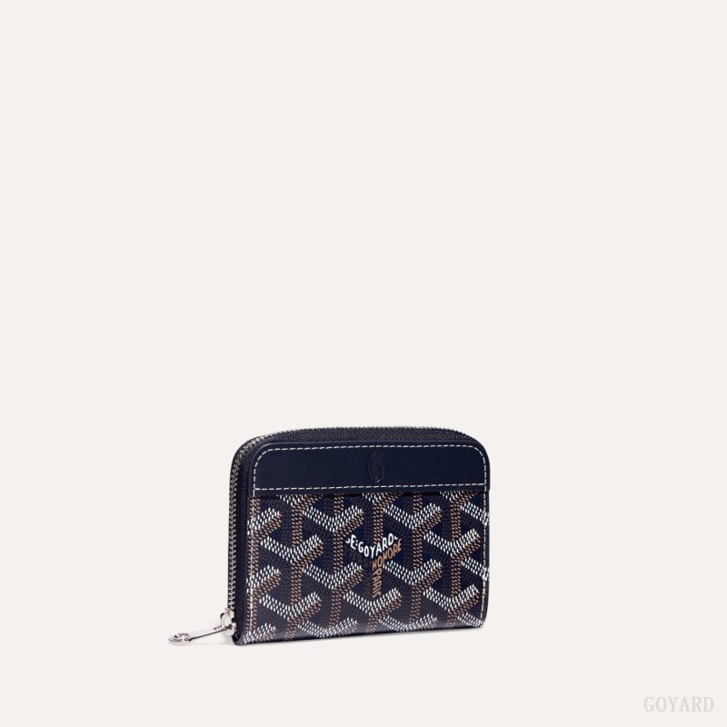 Goyard MATIGNON MINI WALLET Navy Blue | WFJU1087