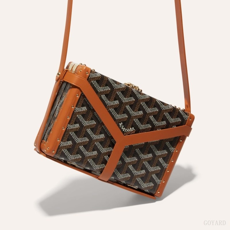 Goyard MINAUDIÈRE TRUNK BAG Black / Brown | NXRH4980