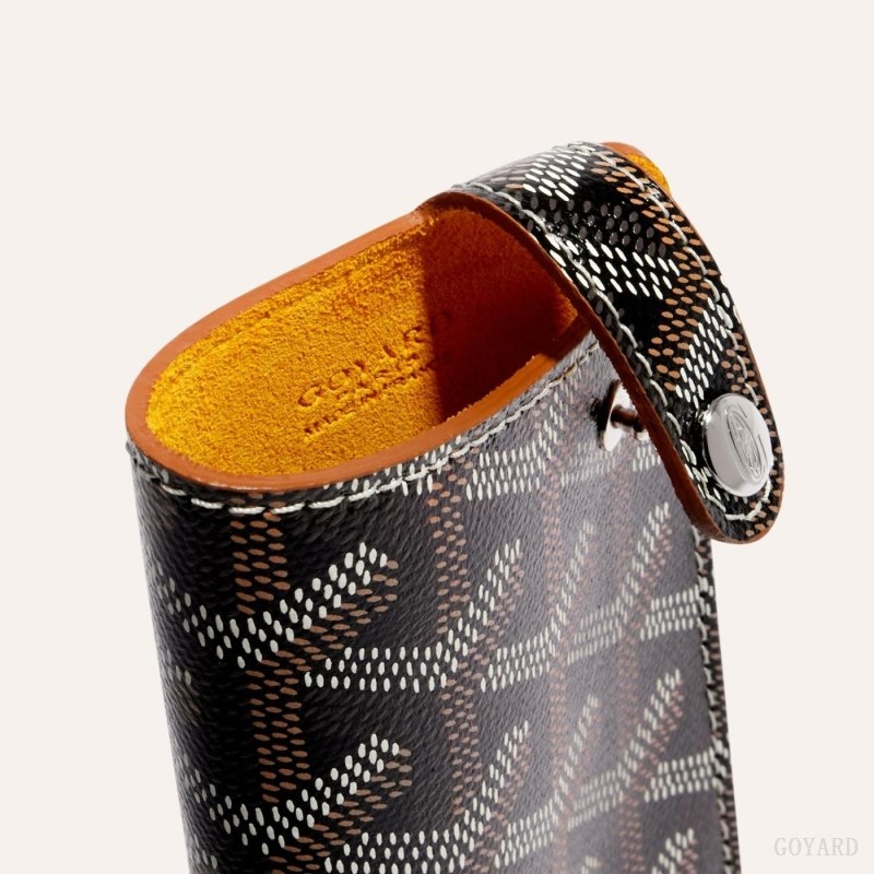 Goyard MONTMARTRE PM GLASSES CASE Black / Brown | BFPX2857