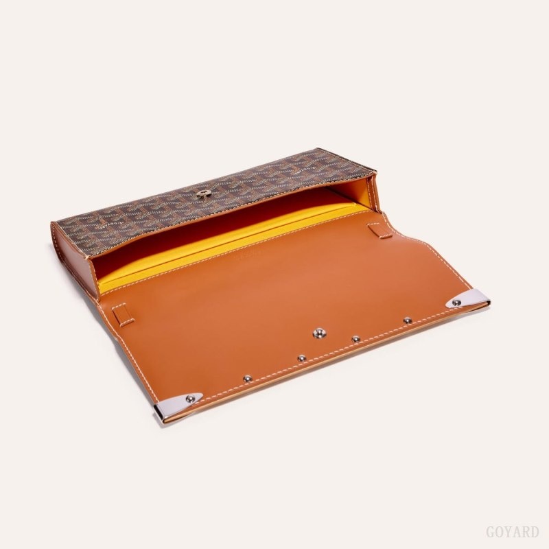 Goyard Monte-Carlo PM Clutch Black / Brown | DRCH3278