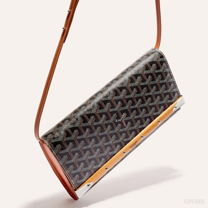 Goyard Monte-Carlo PM Clutch Black / Brown | DRCH3278