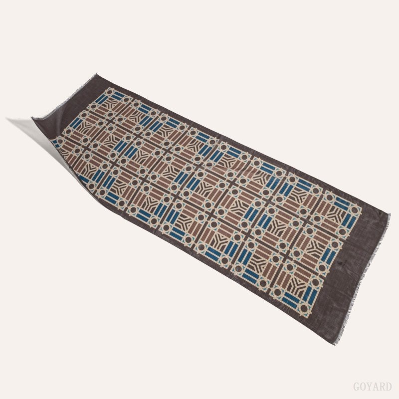 Goyard Muffler N°4 Grey / Beige | FKJL0020