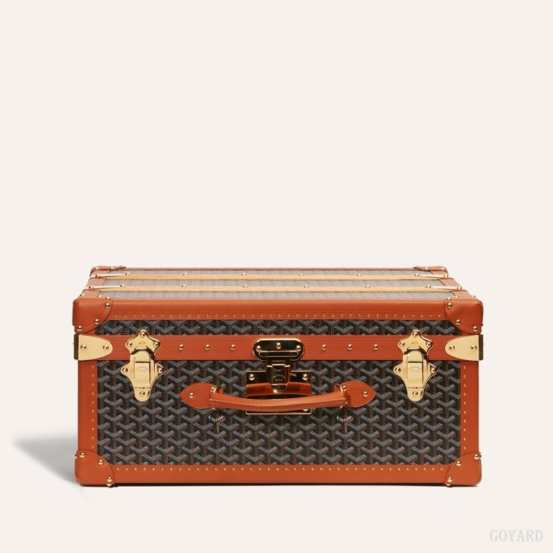 Goyard PALACE 55 SUITCASE Black / Brown | NSSG3216