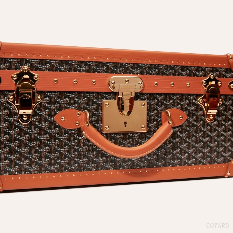 Goyard PALACE 55 SUITCASE Black / Brown | NSSG3216