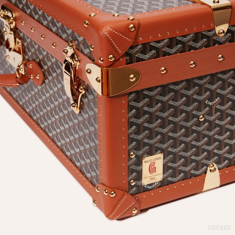 Goyard PALACE 70 SUITCASE Black / Brown | UIAP4303