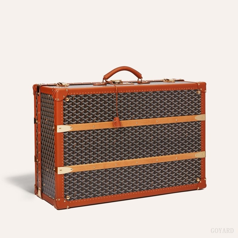 Goyard PALACE 70 SUITCASE Black / Brown | UIAP4303