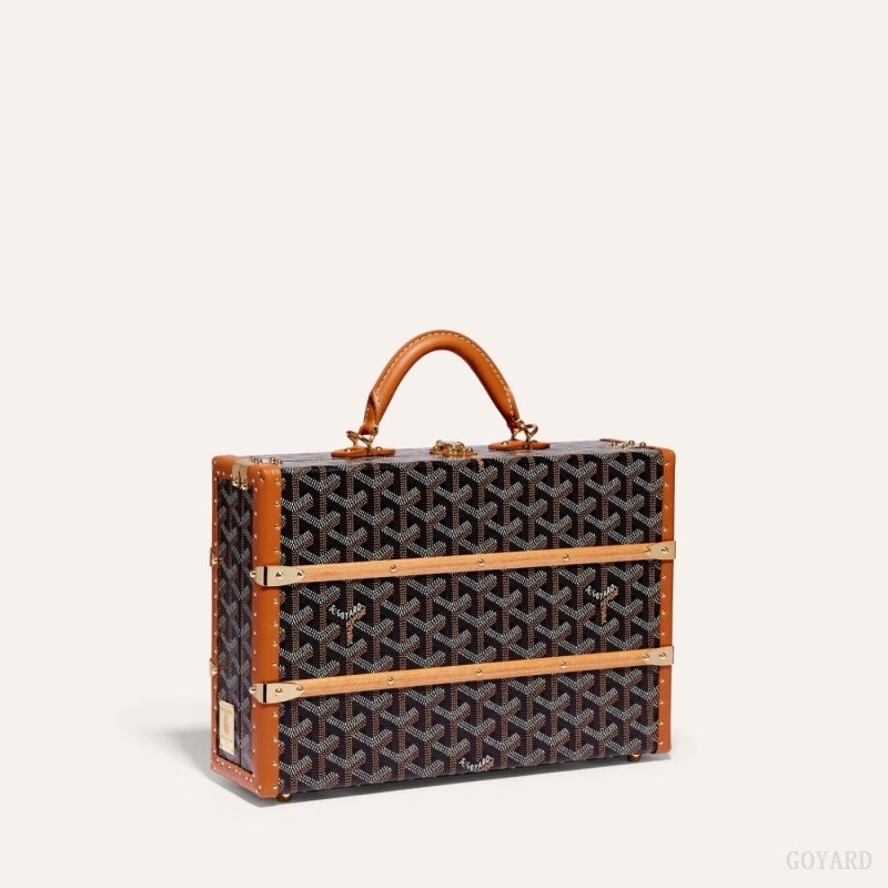 Goyard PALACE MM TRUNK BAG Black / Brown | PZET0771