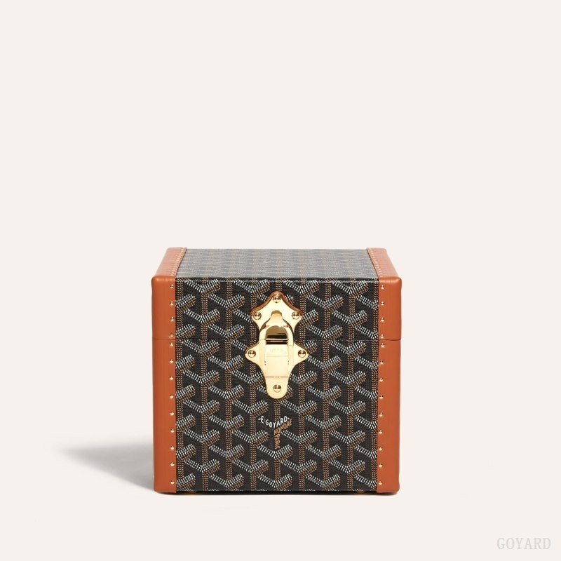 Goyard PARIS CASE Black / Brown | RRIX7327